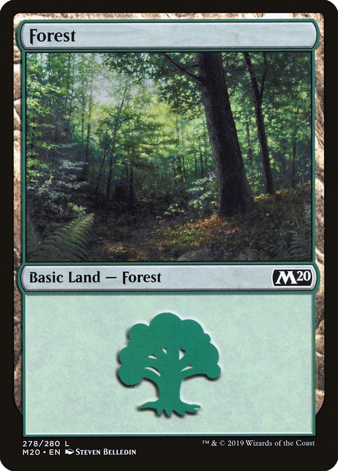Forest (278) [Core Set 2020] MTG Single Magic: The Gathering | Red Claw Gaming