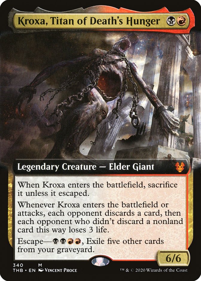 Kroxa, Titan of Death's Hunger (Extended Art) [Theros Beyond Death] MTG Single Magic: The Gathering | Red Claw Gaming