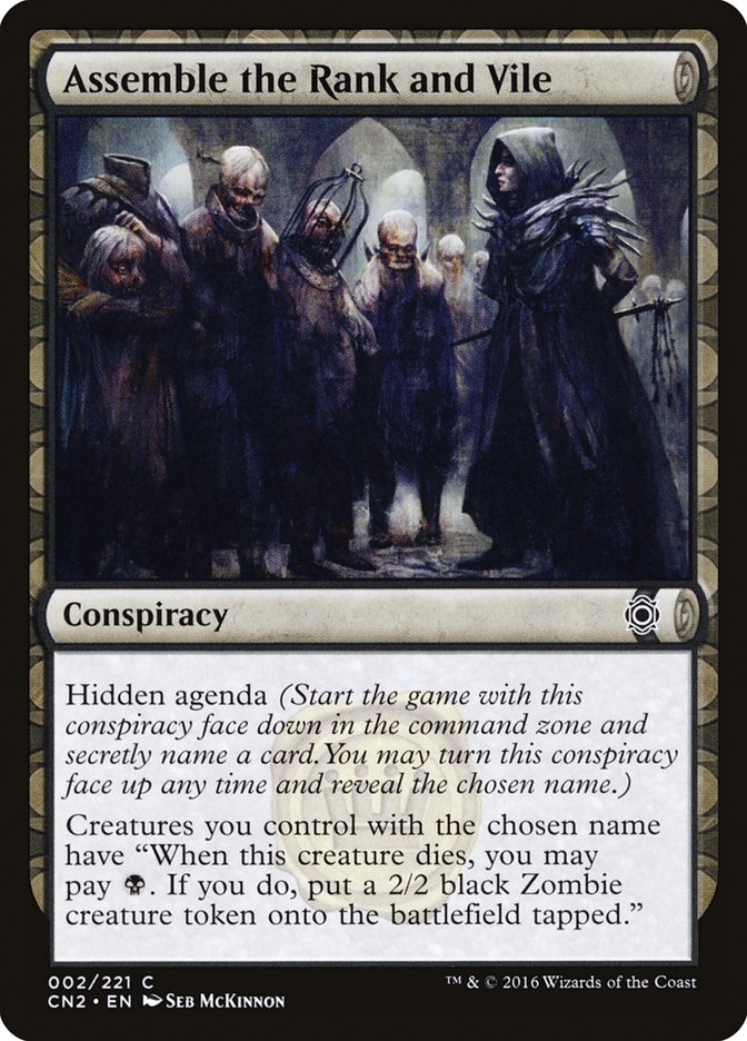 Assemble the Rank and Vile [Conspiracy: Take the Crown] MTG Single Magic: The Gathering | Red Claw Gaming