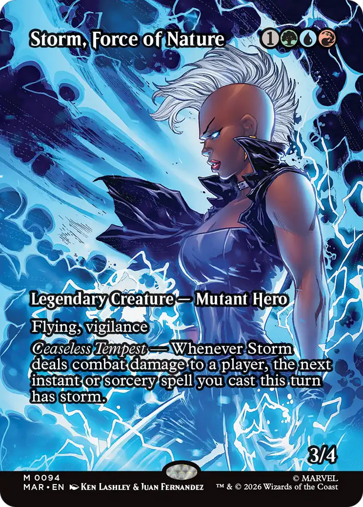 Storm, Force of Nature (Borderless) [Marvel Universe: Eternal-Legal] | Red Claw Gaming
