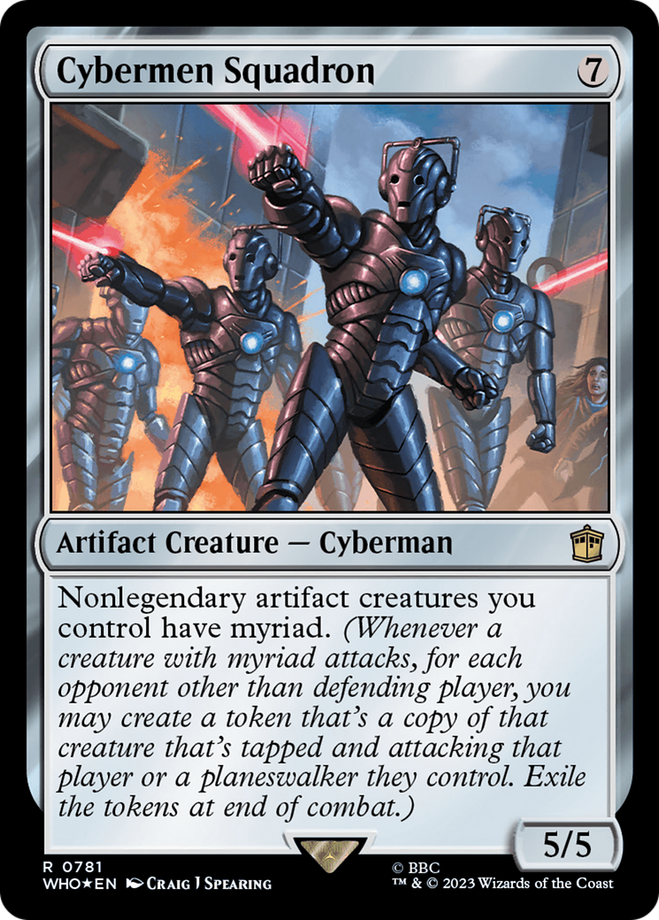 Cybermen Squadron (Surge Foil) [Doctor Who] MTG Single Magic: The Gathering | Red Claw Gaming