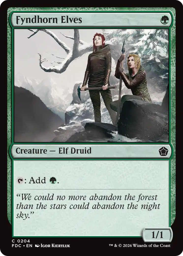 Fyndhorn Elves [Foundations Commander] | Red Claw Gaming