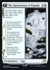 The Restoration of Eiganjo // Architect of Restoration [Kamigawa: Neon Dynasty Prerelease Promos] MTG Single Magic: The Gathering | Red Claw Gaming