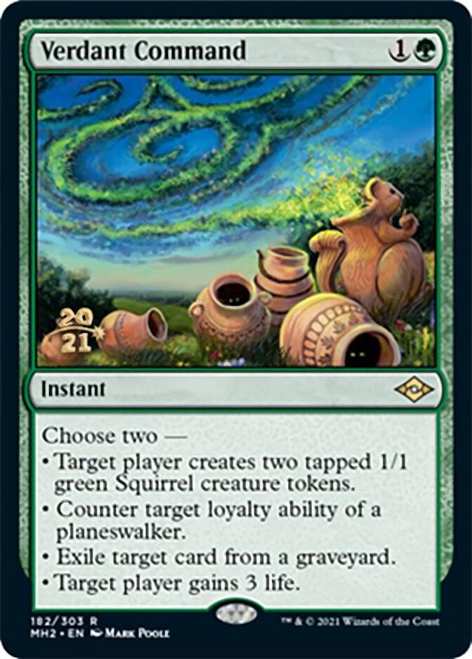 Verdant Command [Modern Horizons 2 Prerelease Promos] MTG Single Magic: The Gathering | Red Claw Gaming