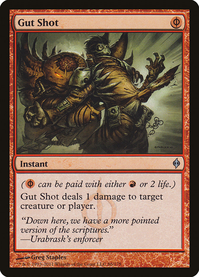 Gut Shot [New Phyrexia] MTG Single Magic: The Gathering | Red Claw Gaming
