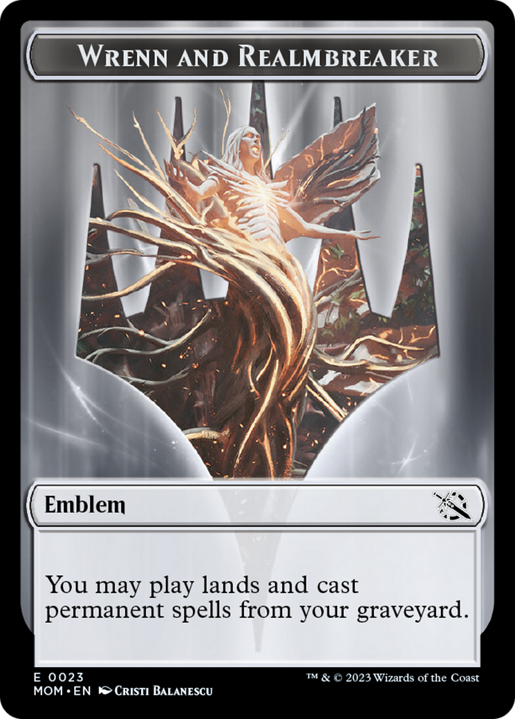 Soldier // Wrenn and Realmbreaker Emblem Double-Sided Token [March of the Machine Tokens] MTG Single Magic: The Gathering | Red Claw Gaming