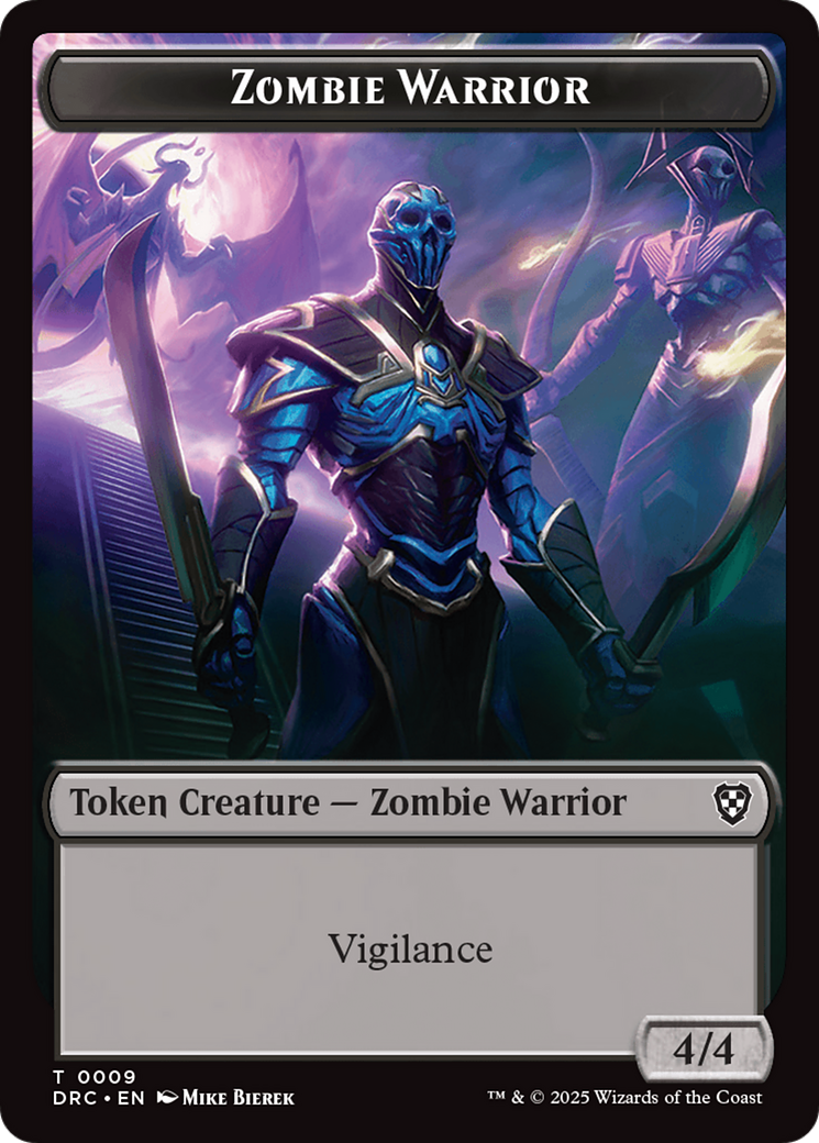 Zombie Army // Zombie Warrior Double-Sided Token [Aetherdrift Tokens] MTG Single Magic: The Gathering | Red Claw Gaming