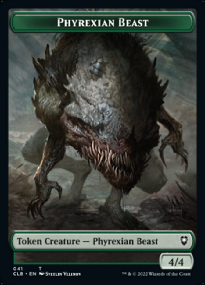 Phyrexian Beast // Wurm Double-Sided Token [Commander Legends: Battle for Baldur's Gate Tokens] MTG Single Magic: The Gathering | Red Claw Gaming