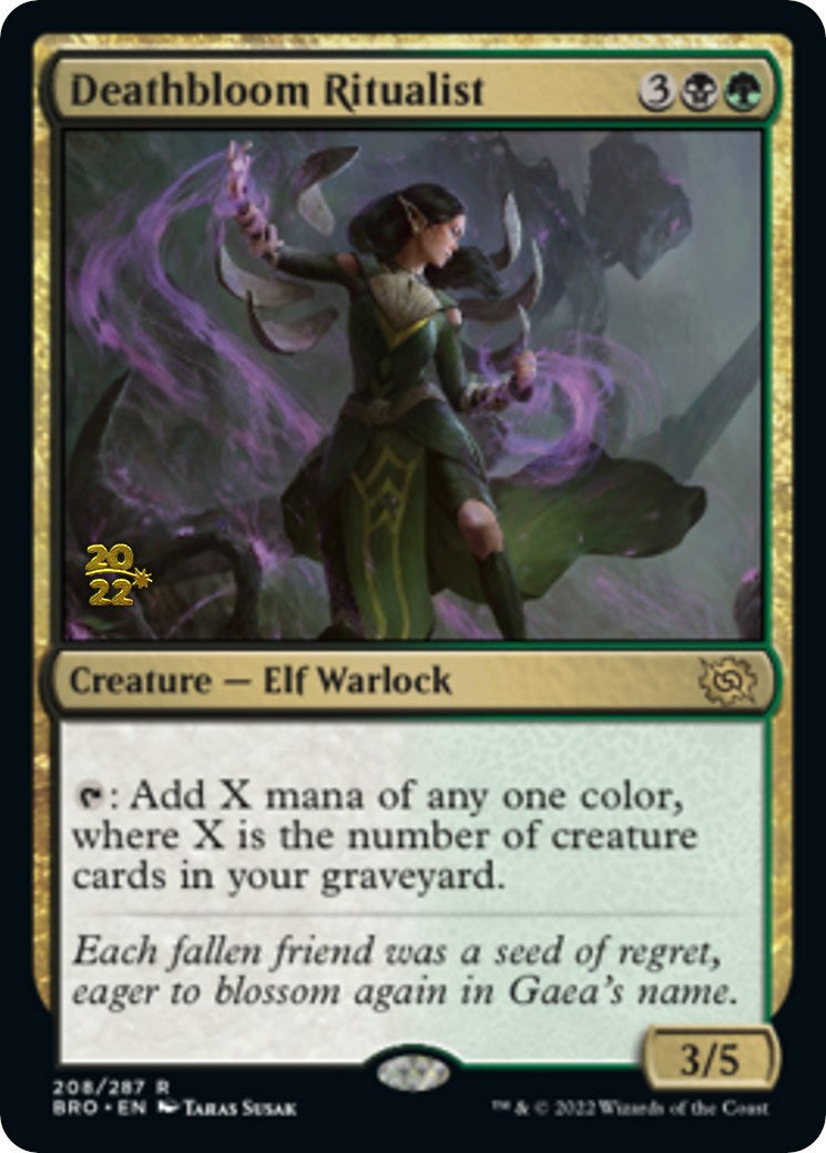 Deathbloom Ritualist [The Brothers' War Prerelease Promos] MTG Single Magic: The Gathering | Red Claw Gaming