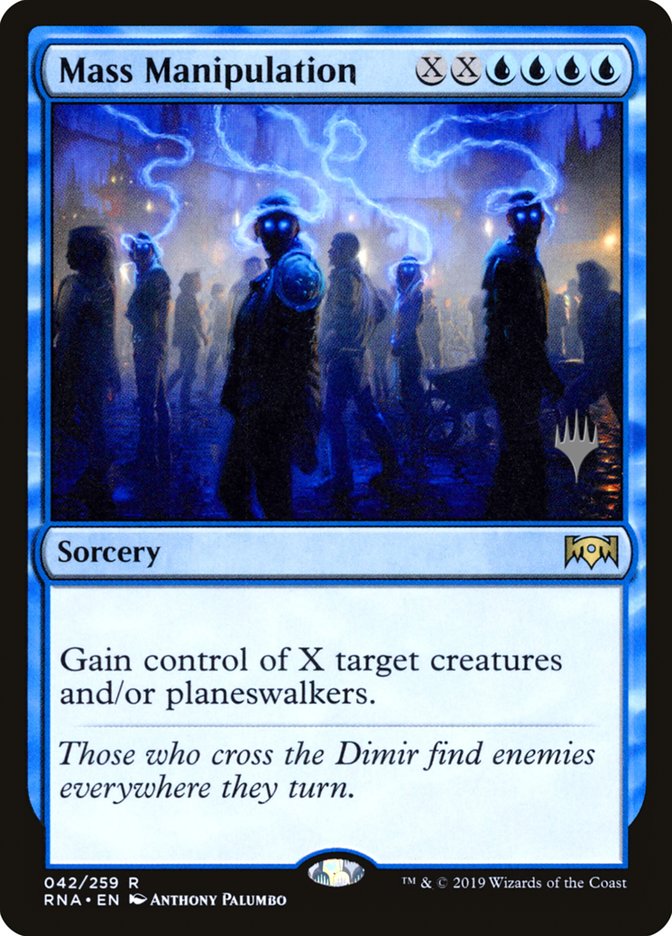 Mass Manipulation (Promo Pack) [Ravnica Allegiance Promos] MTG Single Magic: The Gathering | Red Claw Gaming