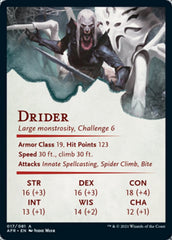 Drider Art Card [Dungeons & Dragons: Adventures in the Forgotten Realms Art Series] MTG Single Magic: The Gathering | Red Claw Gaming