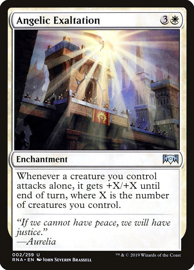 Angelic Exaltation [Ravnica Allegiance] MTG Single Magic: The Gathering | Red Claw Gaming