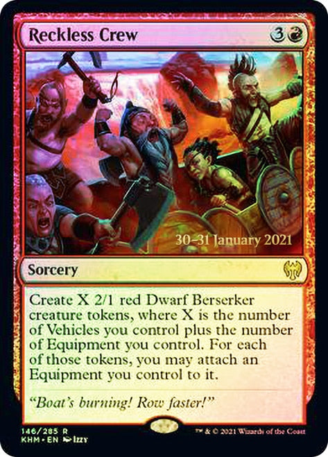Reckless Crew [Kaldheim Prerelease Promos] MTG Single Magic: The Gathering | Red Claw Gaming