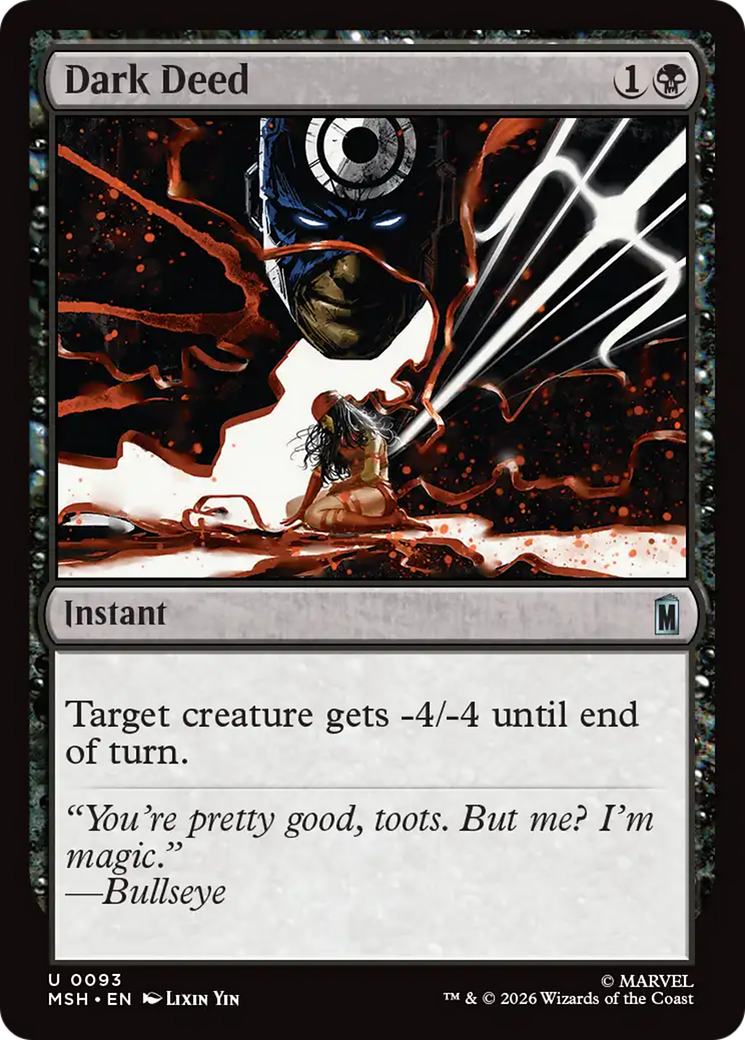 Dark Deed [Marvel Super Heroes] MTG Single Magic: The Gathering | Red Claw Gaming