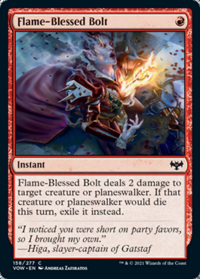 Flame-Blessed Bolt [Innistrad: Crimson Vow] MTG Single Magic: The Gathering | Red Claw Gaming