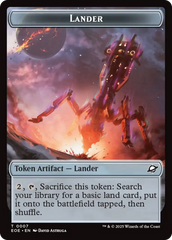Human Soldier // Lander (0007) Doubled-Sided Token [Edge of Eternities Tokens] MTG Single Magic: The Gathering | Red Claw Gaming