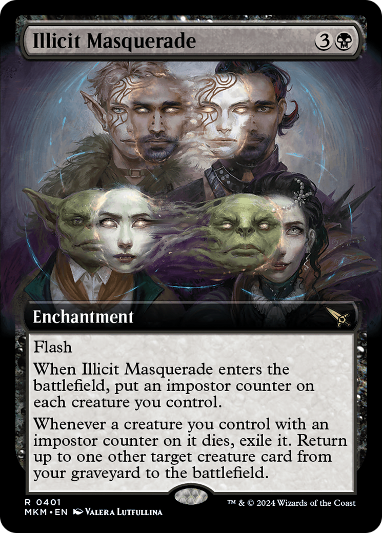 Illicit Masquerade (Extended Art) [Murders at Karlov Manor] MTG Single Magic: The Gathering    | Red Claw Gaming