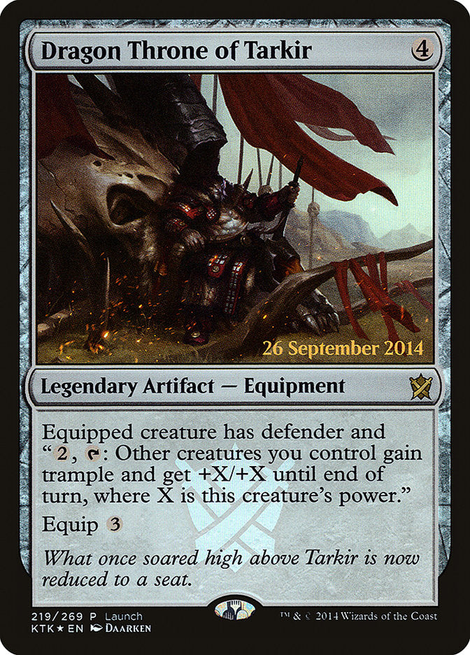 Dragon Throne of Tarkir (Launch) [Khans of Tarkir Prerelease Promos] MTG Single Magic: The Gathering | Red Claw Gaming
