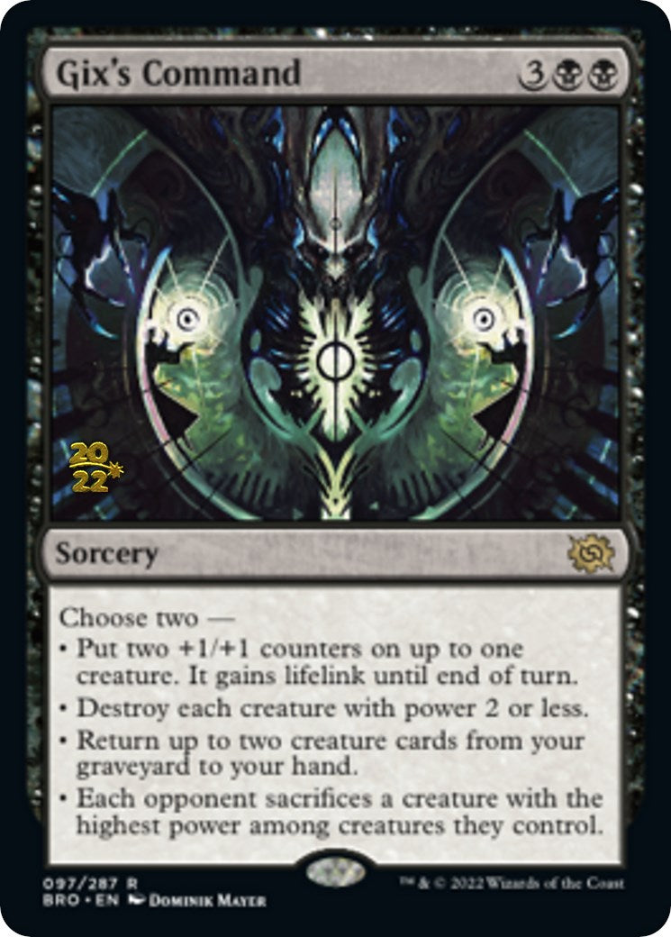 Gix's Command [The Brothers' War Prerelease Promos] MTG Single Magic: The Gathering | Red Claw Gaming