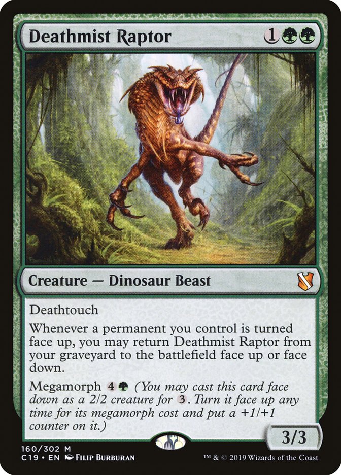 Deathmist Raptor [Commander 2019] MTG Single Magic: The Gathering | Red Claw Gaming