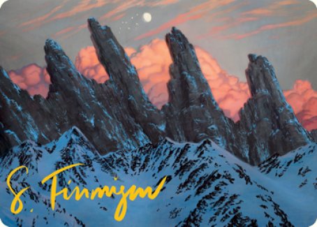 Mountain (275) Art Card (Gold-Stamped Signature) [Dungeons & Dragons: Adventures in the Forgotten Realms Art Series] MTG Single Magic: The Gathering | Red Claw Gaming