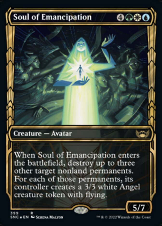 Soul of Emancipation (Showcase Golden Age Gilded Foil) [Streets of New Capenna] MTG Single Magic: The Gathering | Red Claw Gaming