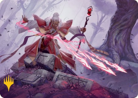 Magic Missile Art Card (Gold-Stamped Signature) [Dungeons & Dragons: Adventures in the Forgotten Realms Art Series] MTG Single Magic: The Gathering | Red Claw Gaming