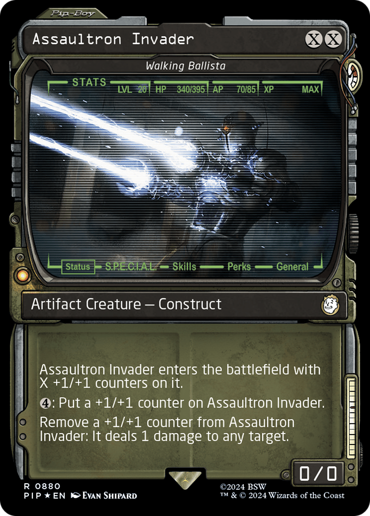 Assaultron Invader - Walking Ballista (Surge Foil) [Fallout] MTG Single Magic: The Gathering | Red Claw Gaming