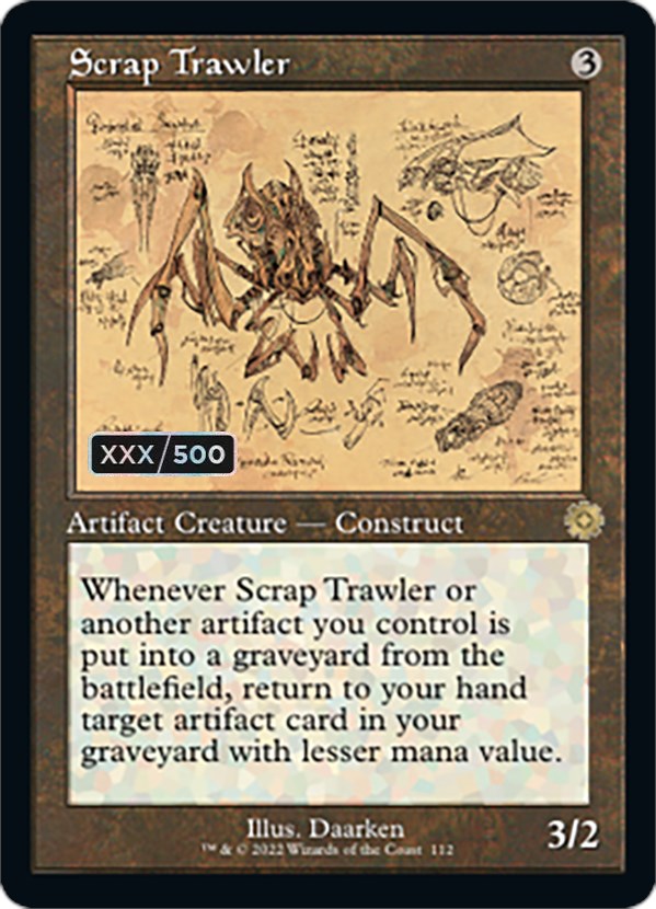 Scrap Trawler (Retro Schematic) (Serialized) [The Brothers' War Retro Artifacts] MTG Single Magic: The Gathering | Red Claw Gaming