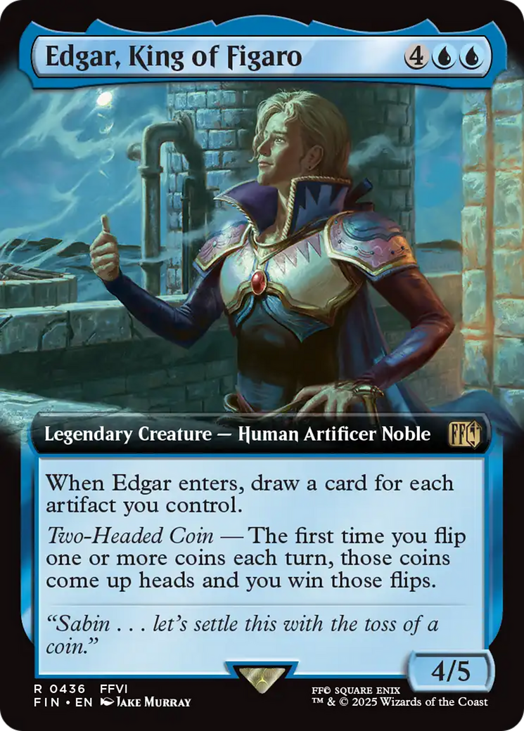 Edgar, King of Figaro (Extended Art) [FINAL FANTASY] MTG Single Magic: The Gathering | Red Claw Gaming