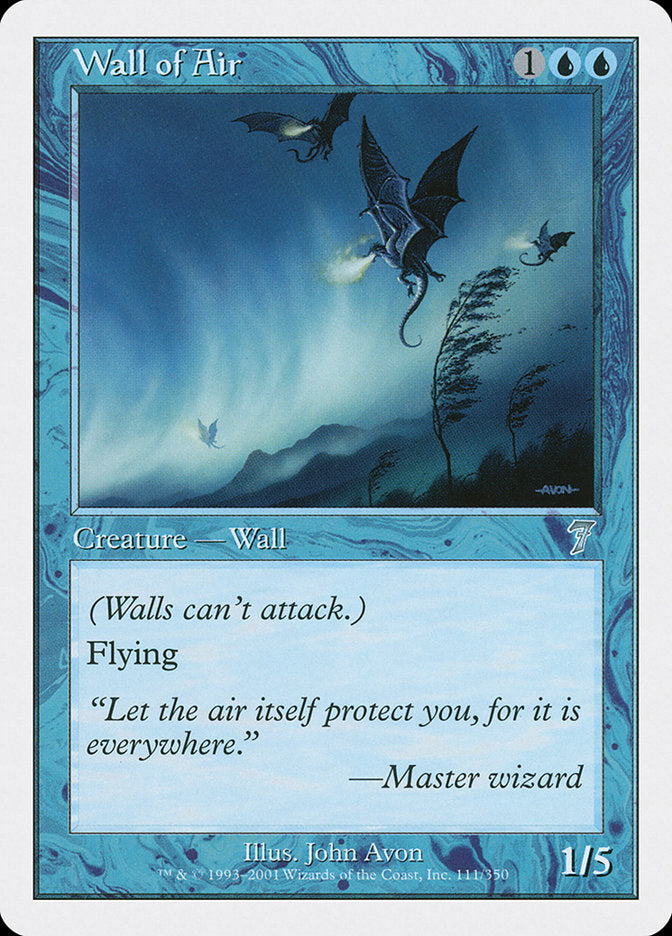 Wall of Air [Seventh Edition] MTG Single Magic: The Gathering | Red Claw Gaming