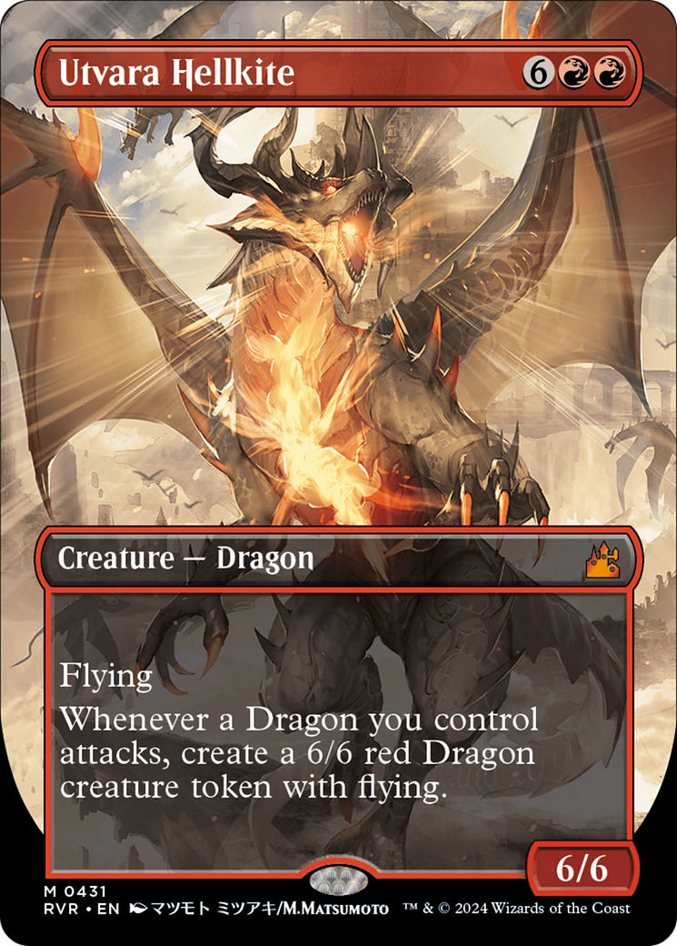 Utvara Hellkite (Anime Borderless) [Ravnica Remastered] MTG Single Magic: The Gathering | Red Claw Gaming