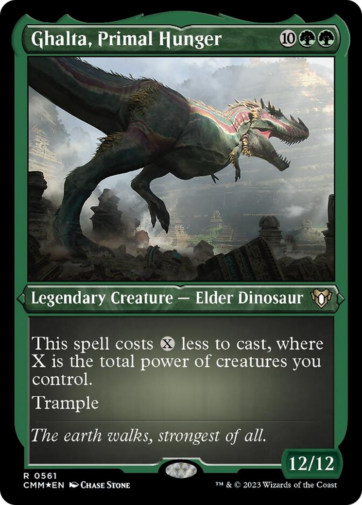 Ghalta, Primal Hunger (Foil Etched) [Commander Masters] MTG Single Magic: The Gathering | Red Claw Gaming