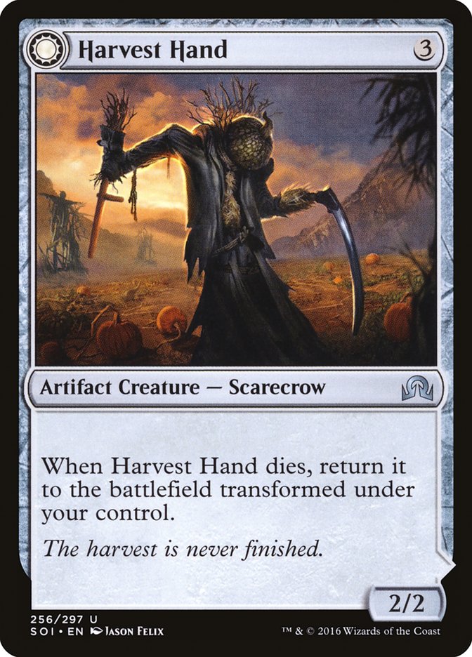 Harvest Hand // Scrounged Scythe [Shadows over Innistrad] MTG Single Magic: The Gathering | Red Claw Gaming