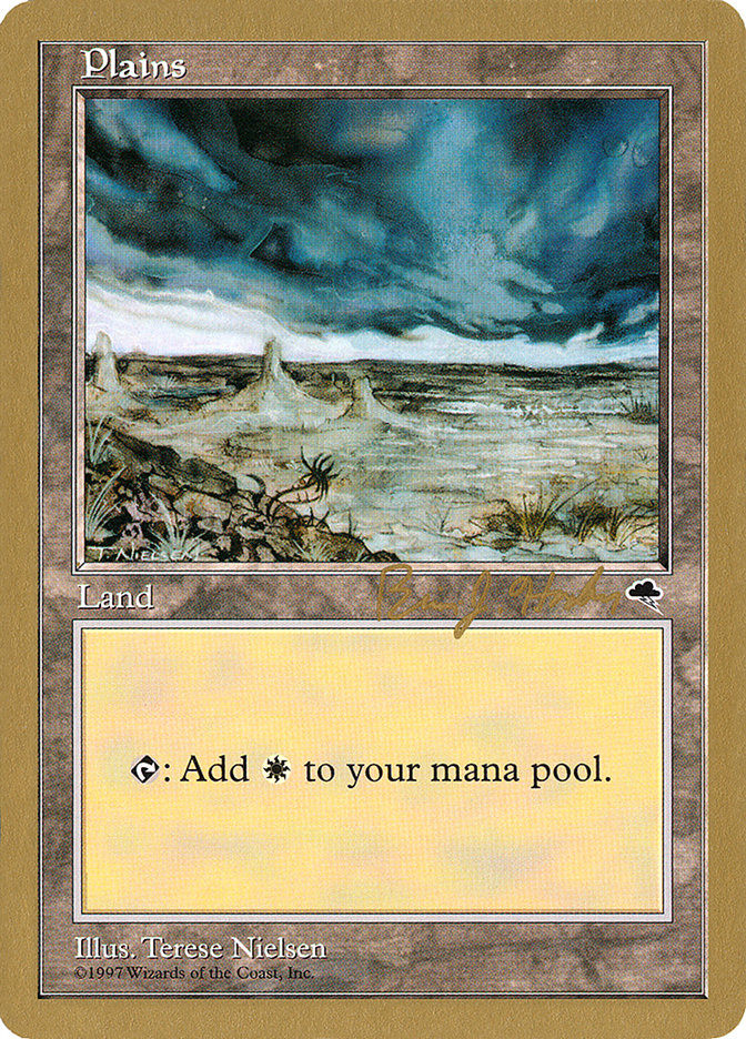 Plains (bh334) (Brian Hacker) [World Championship Decks 1998] MTG Single Magic: The Gathering | Red Claw Gaming