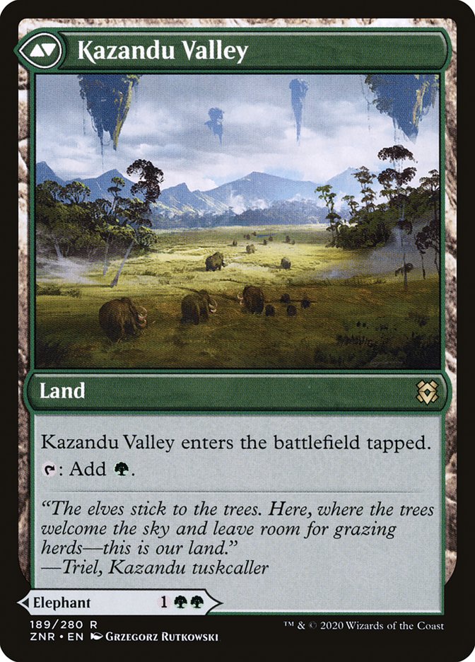 Kazandu Mammoth // Kazandu Valley [Zendikar Rising] MTG Single Magic: The Gathering | Red Claw Gaming