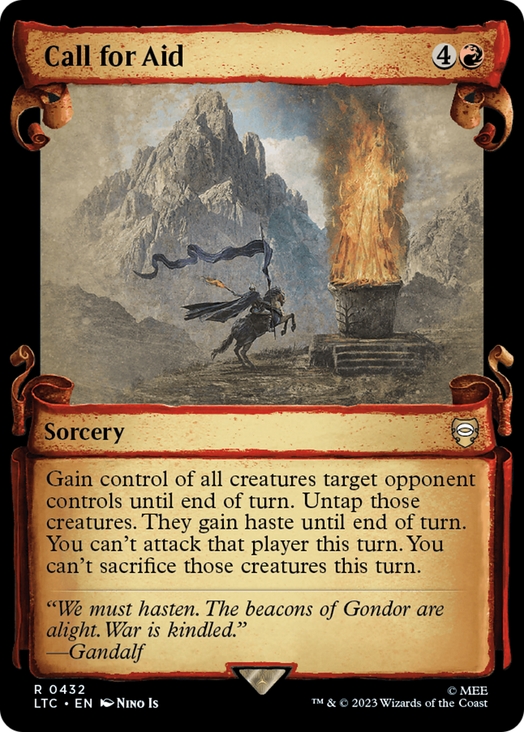 Call for Aid [The Lord of the Rings: Tales of Middle-Earth Commander Showcase Scrolls] MTG Single Magic: The Gathering | Red Claw Gaming