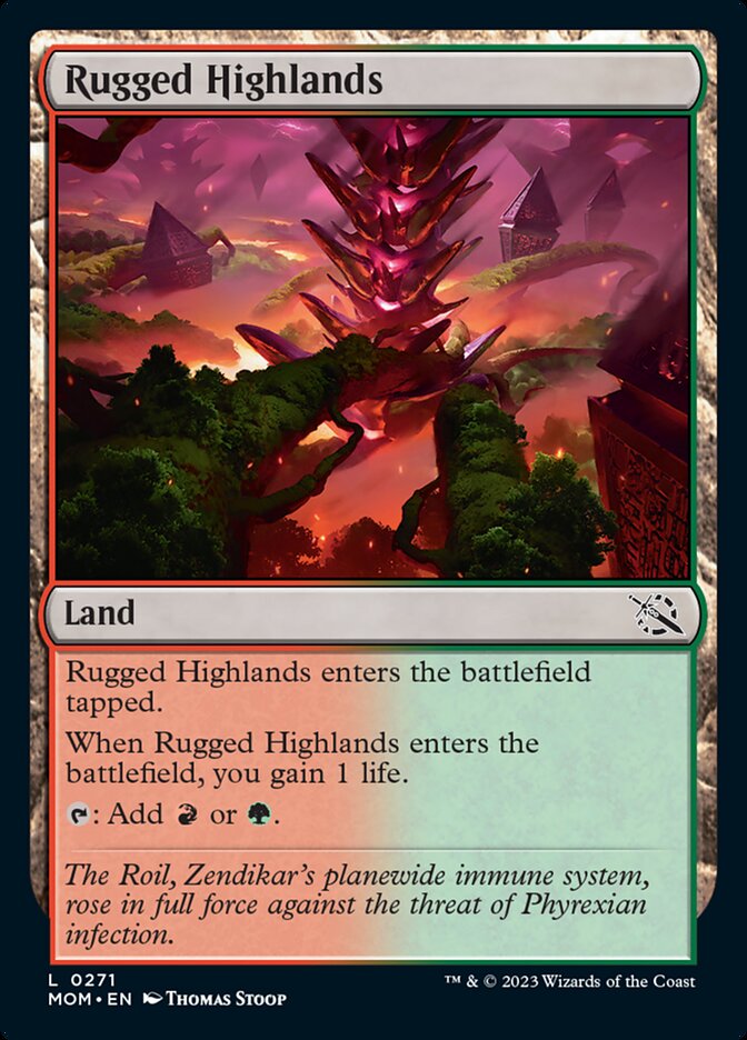 Rugged Highlands [March of the Machine] MTG Single Magic: The Gathering    | Red Claw Gaming