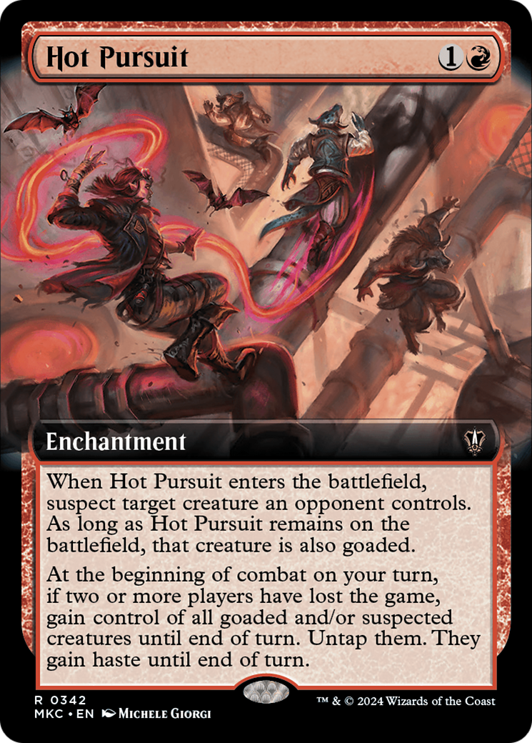 Hot Pursuit (Extended Art) [Murders at Karlov Manor Commander] MTG Single Magic: The Gathering    | Red Claw Gaming