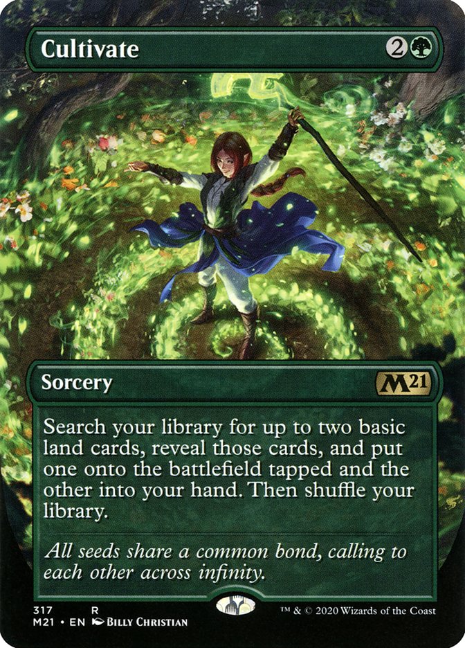 Cultivate (Borderless Alternate Art) [Core Set 2021] MTG Single Magic: The Gathering | Red Claw Gaming