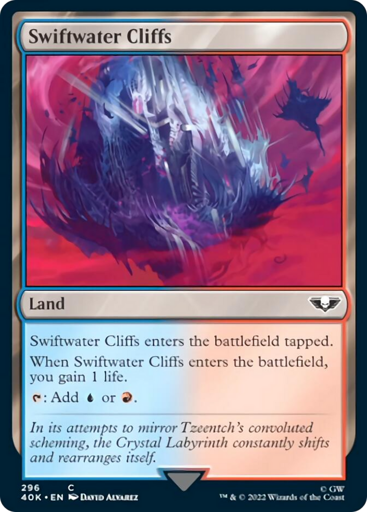 Swiftwater Cliffs (Surge Foil) [Warhammer 40,000] MTG Single Magic: The Gathering | Red Claw Gaming