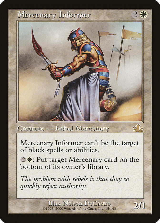 Mercenary Informer [Prophecy] MTG Single Magic: The Gathering | Red Claw Gaming