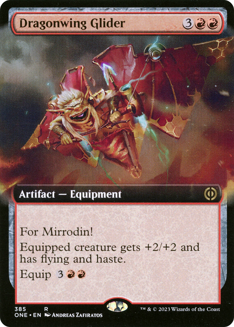 Dragonwing Glider (Extended Art) [Phyrexia: All Will Be One] MTG Single Magic: The Gathering | Red Claw Gaming