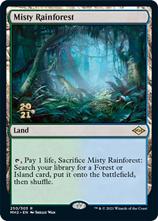 Misty Rainforest [Modern Horizons 2 Prerelease Promos] MTG Single Magic: The Gathering | Red Claw Gaming