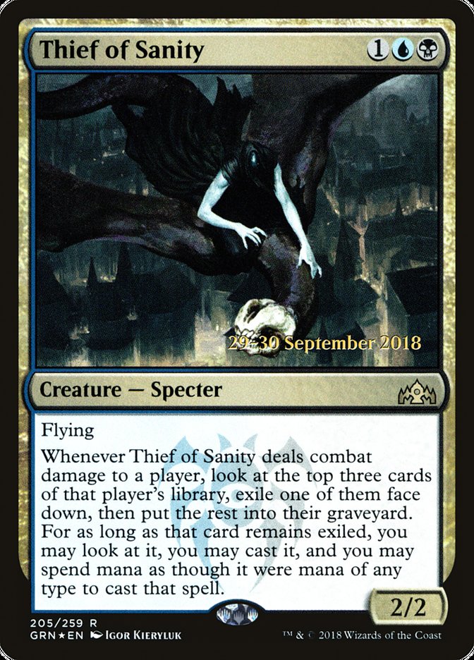 Thief of Sanity [Guilds of Ravnica Prerelease Promos] MTG Single Magic: The Gathering | Red Claw Gaming