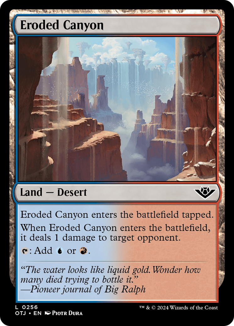 Eroded Canyon [Outlaws of Thunder Junction] MTG Single Magic: The Gathering    | Red Claw Gaming