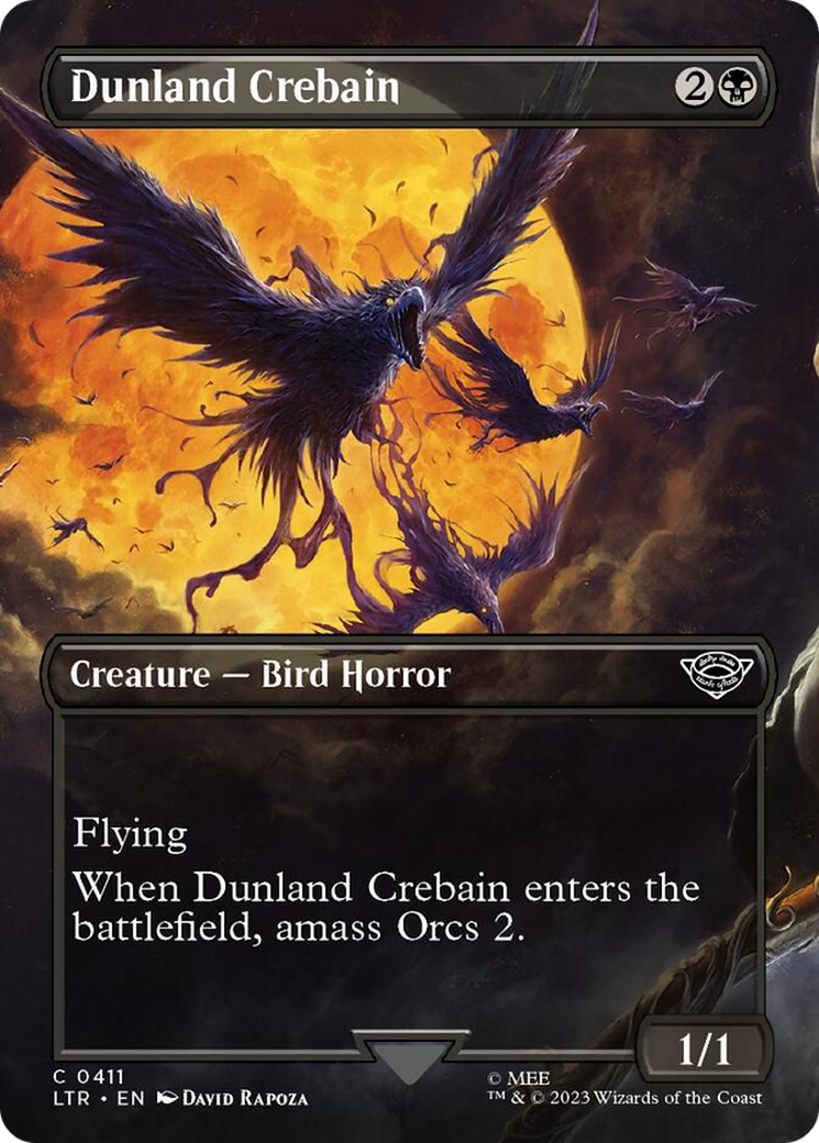 Dunland Crebain (Borderless Alternate Art) [The Lord of the Rings: Tales of Middle-Earth] MTG Single Magic: The Gathering | Red Claw Gaming