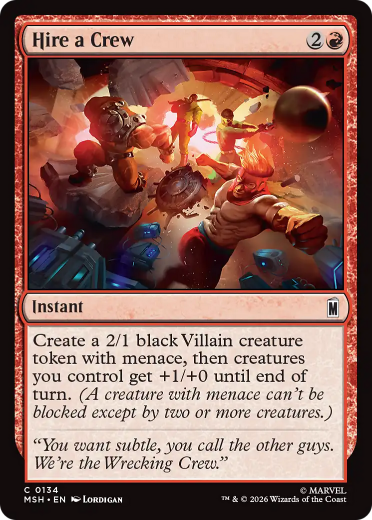 Hire a Crew [Marvel Super Heroes] MTG Single Magic: The Gathering | Red Claw Gaming