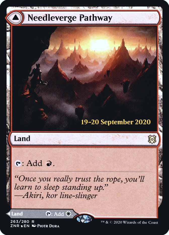 Needleverge Pathway // Pillarverge Pathway [Zendikar Rising Prerelease Promos] MTG Single Magic: The Gathering | Red Claw Gaming
