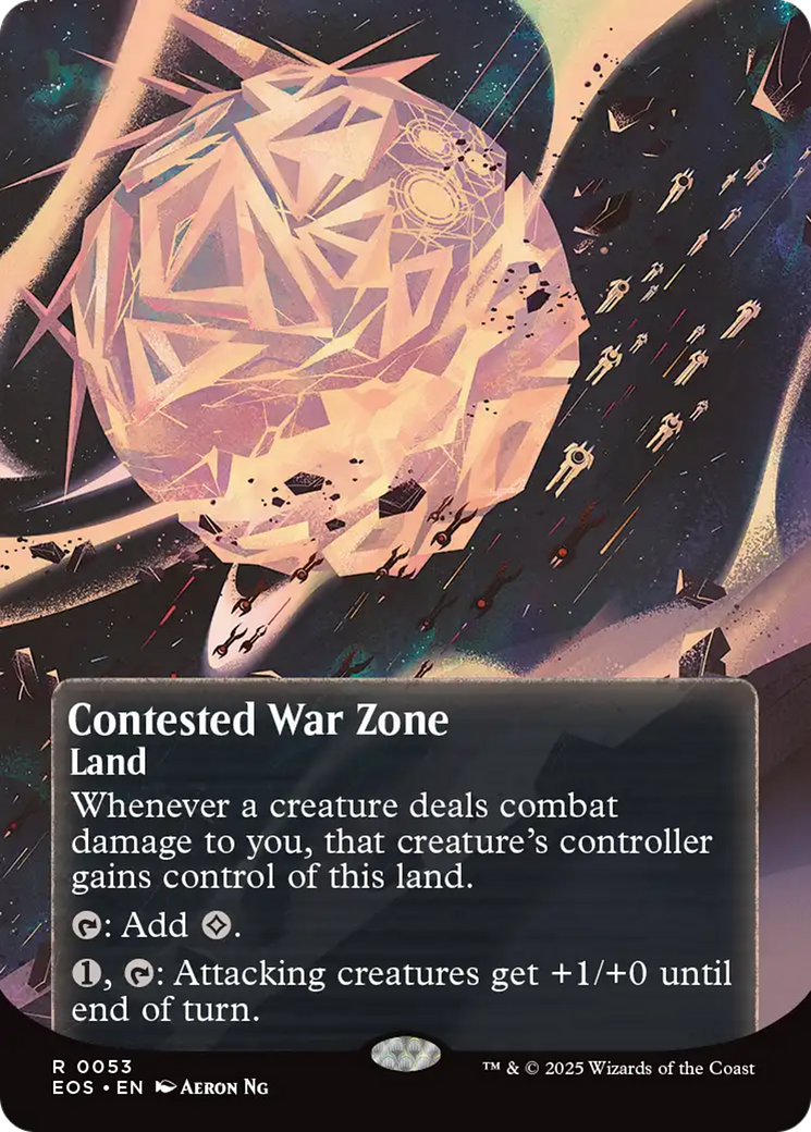 Contested War Zone (0053) (Borderless) [Edge of Eternities: Stellar Sights] MTG Single Magic: The Gathering | Red Claw Gaming